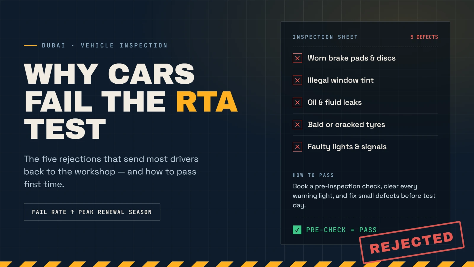 Why Cars Fail the RTA Test in Dubai (and How to Pass)